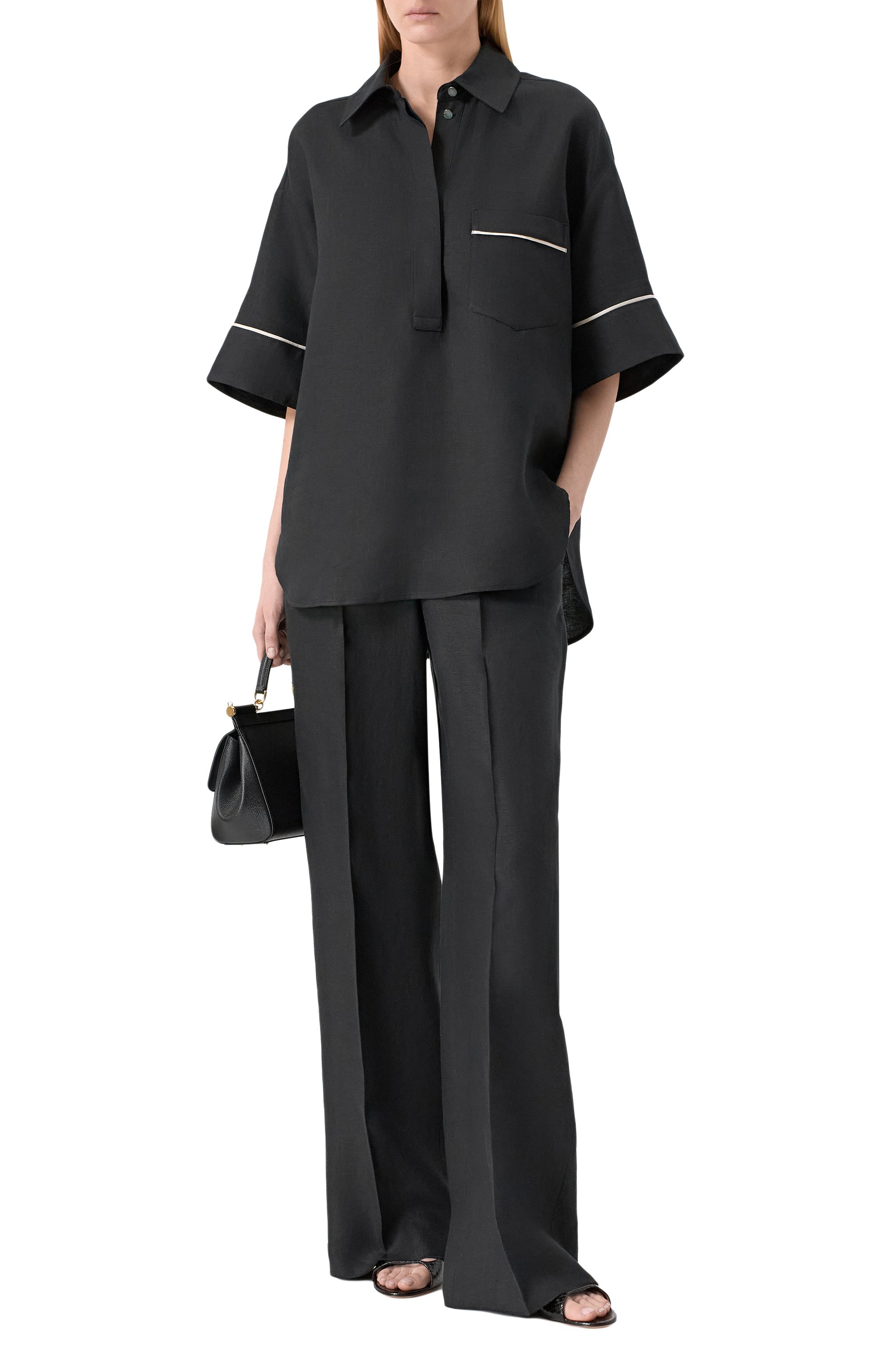 Льняные брюки AGNONA, арт. T71107E/U3034E, фото 2