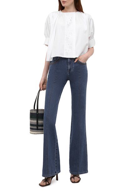 Джинсы CHLOÉ синего цвета по цене 75750 руб., арт. CHC21UDP82151, фото 2 Джинсы CHLOÉ, арт. CHC21UDP82151, фото 2
