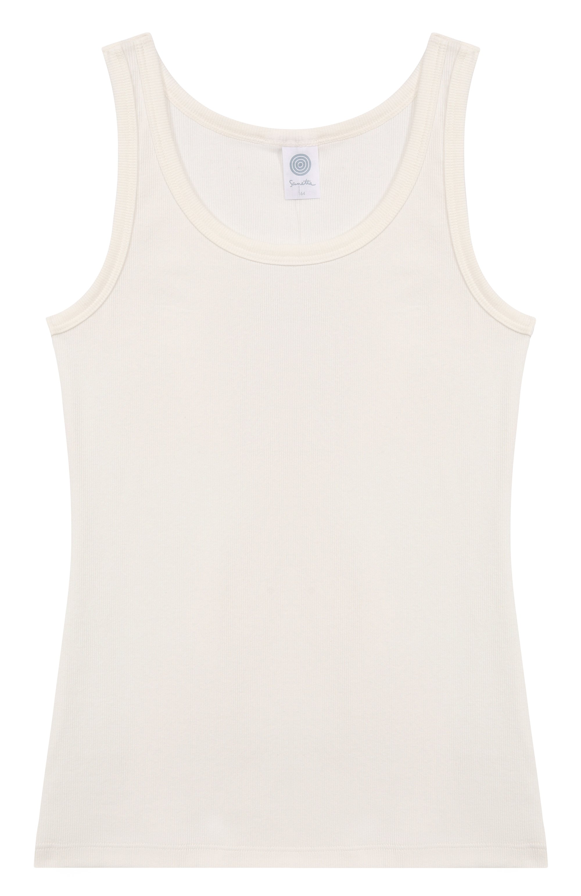 Хлопковая майка SANETTA молочного цвета по цене 3970 руб., арт. 349209, фото 1 Хлопковая майка SANETTA, арт. 349209, фото 1