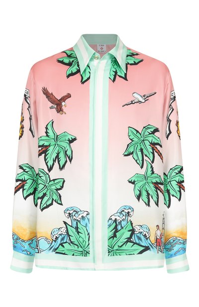 Мужская шелковая рубашка CASABLANCA, арт. U-MS25-SH-021-02