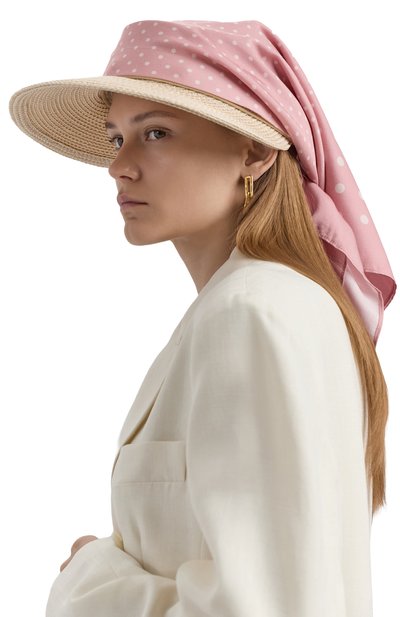 Козырек ERIC JAVITS розового цвета по цене 43700 руб., арт. 13452/CREAM/PINK, фото 2 Козырек ERIC JAVITS, арт. 13452/CREAM/PINK, фото 2