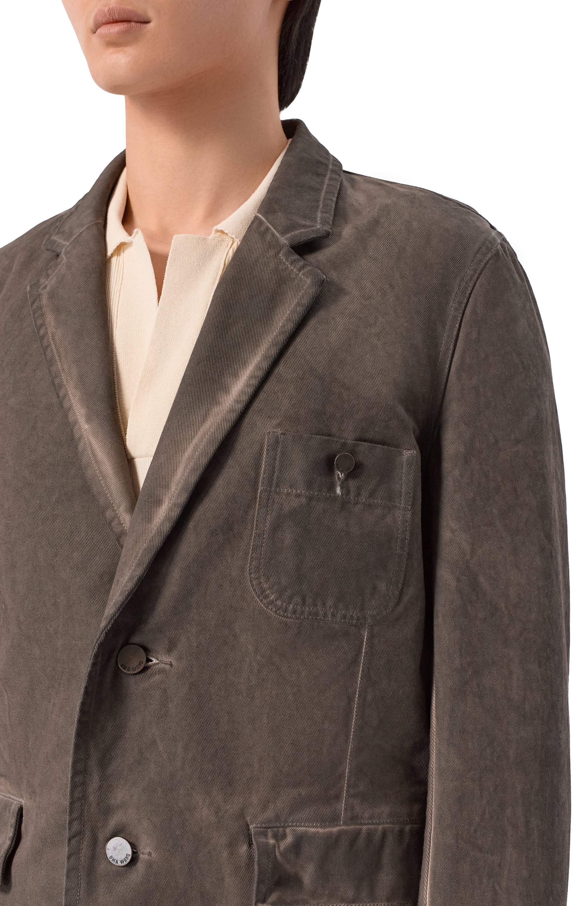 Джинсовая куртка UMA WANG темно-коричневого цвета по цене 98450 руб., арт. UM6532, фото 5 Джинсовая куртка UMA WANG, арт. UM6532, фото 5