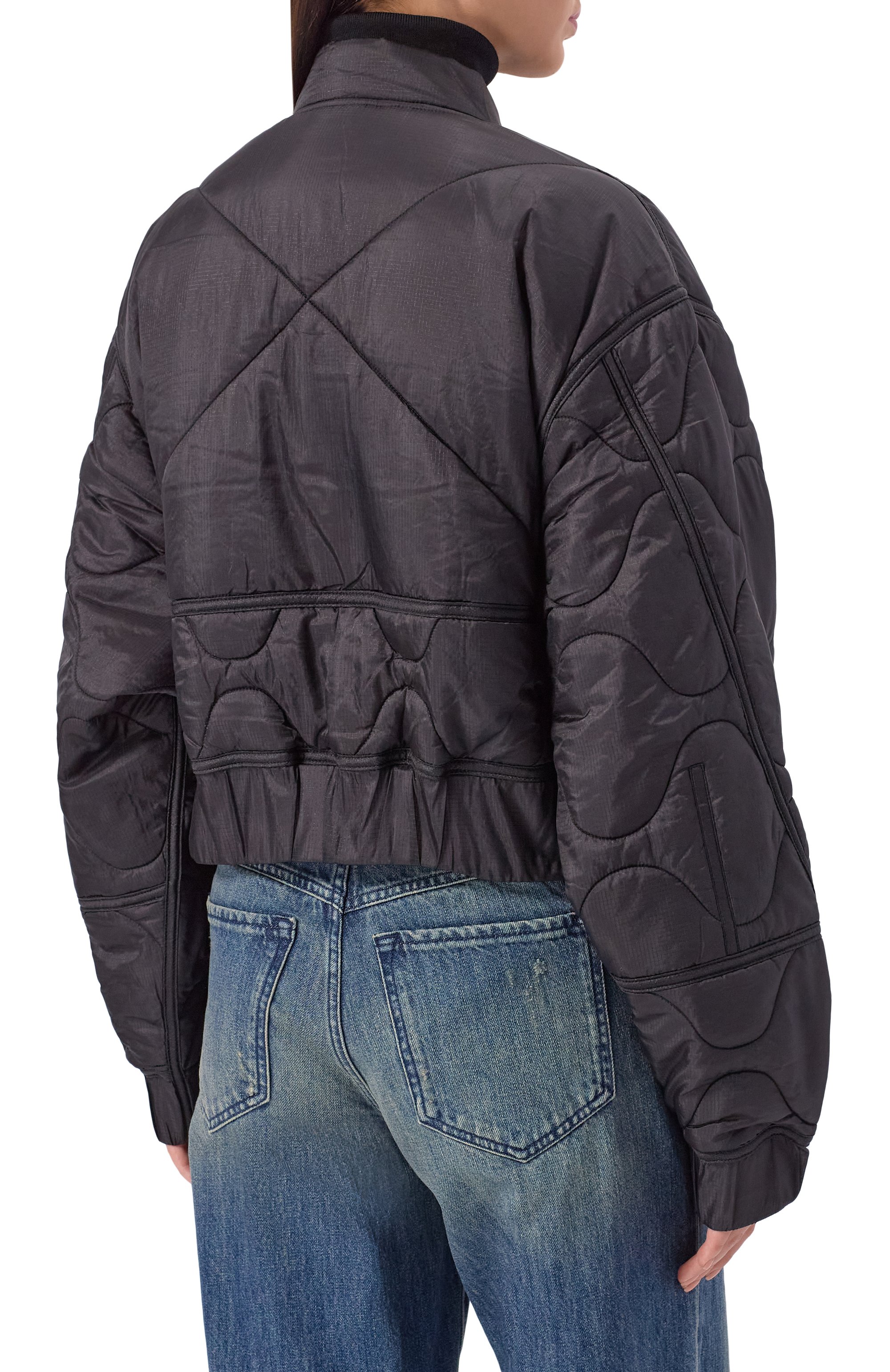 Бомбер AGOLDE черного цвета по цене 87750 руб., арт. A5031, фото 4 Бомбер AGOLDE, арт. A5031, фото 4