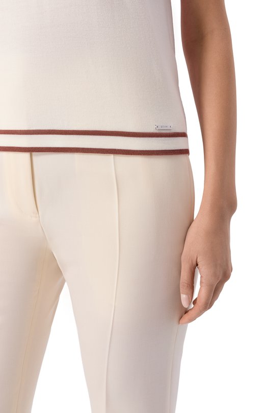 Шерстяной пуловер Kiton D61703 Белый  D61703 Фото 5