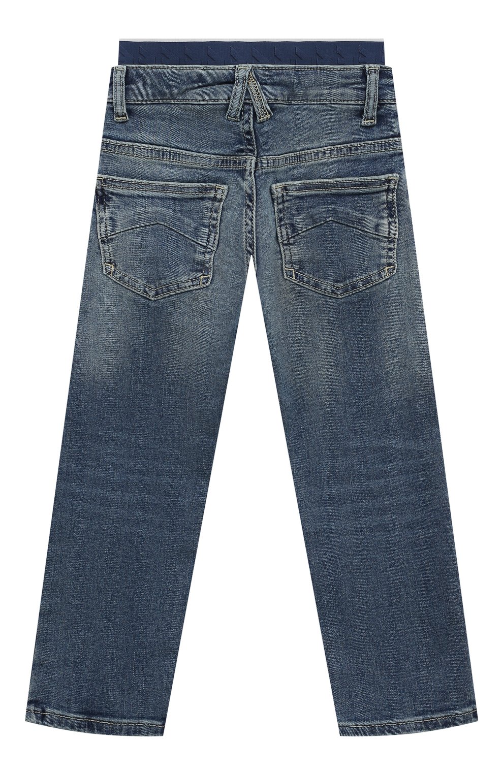 Джинсы EMPORIO ARMANI синего цвета по цене 16500 руб., арт. 6DHJ07/3D24Z, фото 2 Джинсы EMPORIO ARMANI, арт. 6DHJ07/3D24Z, фото 2