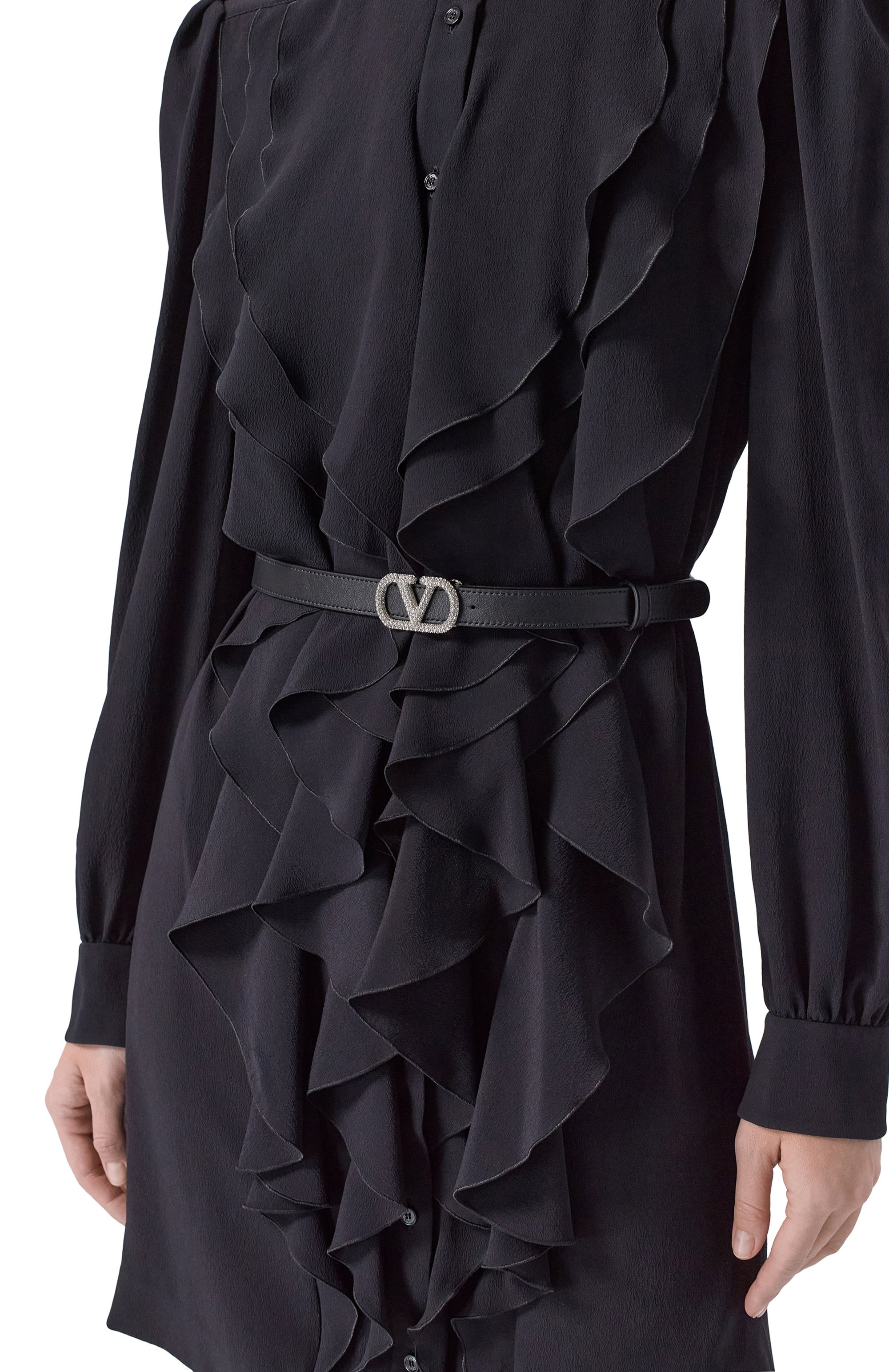 Кожаный ремень VALENTINO, арт. 8W2T0SM7/DHQ, фото 2