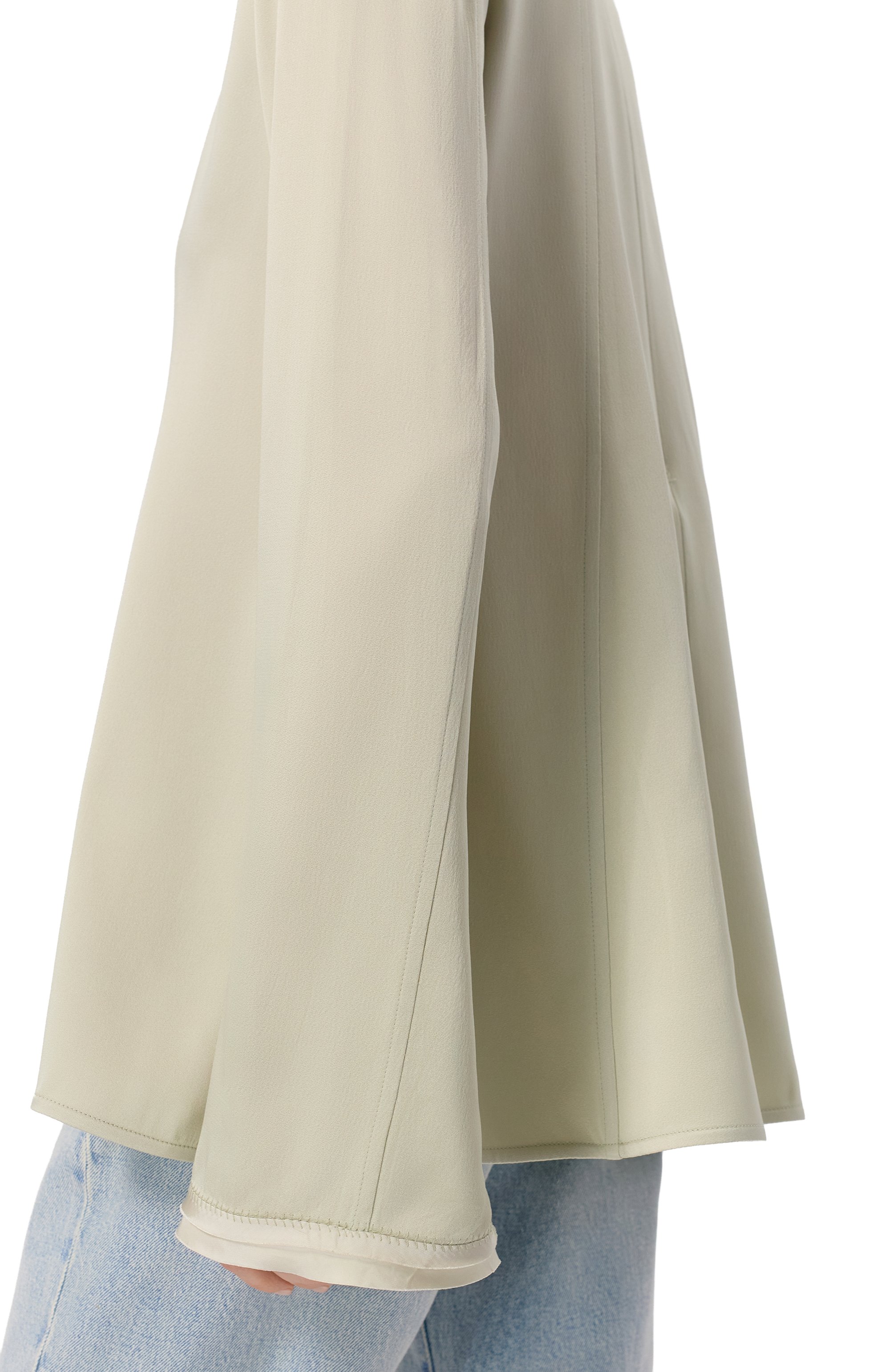 Атласный топ JIL SANDER светло-зеленого цвета по цене 184000 руб., арт. J02NC0271/J76018, фото 5 Атласный топ JIL SANDER, арт. J02NC0271/J76018, фото 5