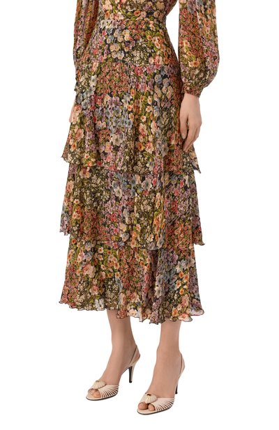 Шелковая юбка VALENTINO, арт. 8B3RAEN1/A08, фото 4