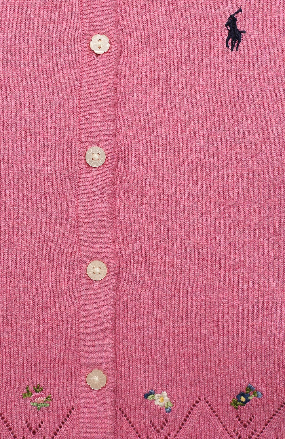 Хлопковый кардиган POLO RALPH LAUREN розового цвета по цене 12500 руб., арт. 311799809, фото 3 Хлопковый кардиган POLO RALPH LAUREN, арт. 311799809, фото 3