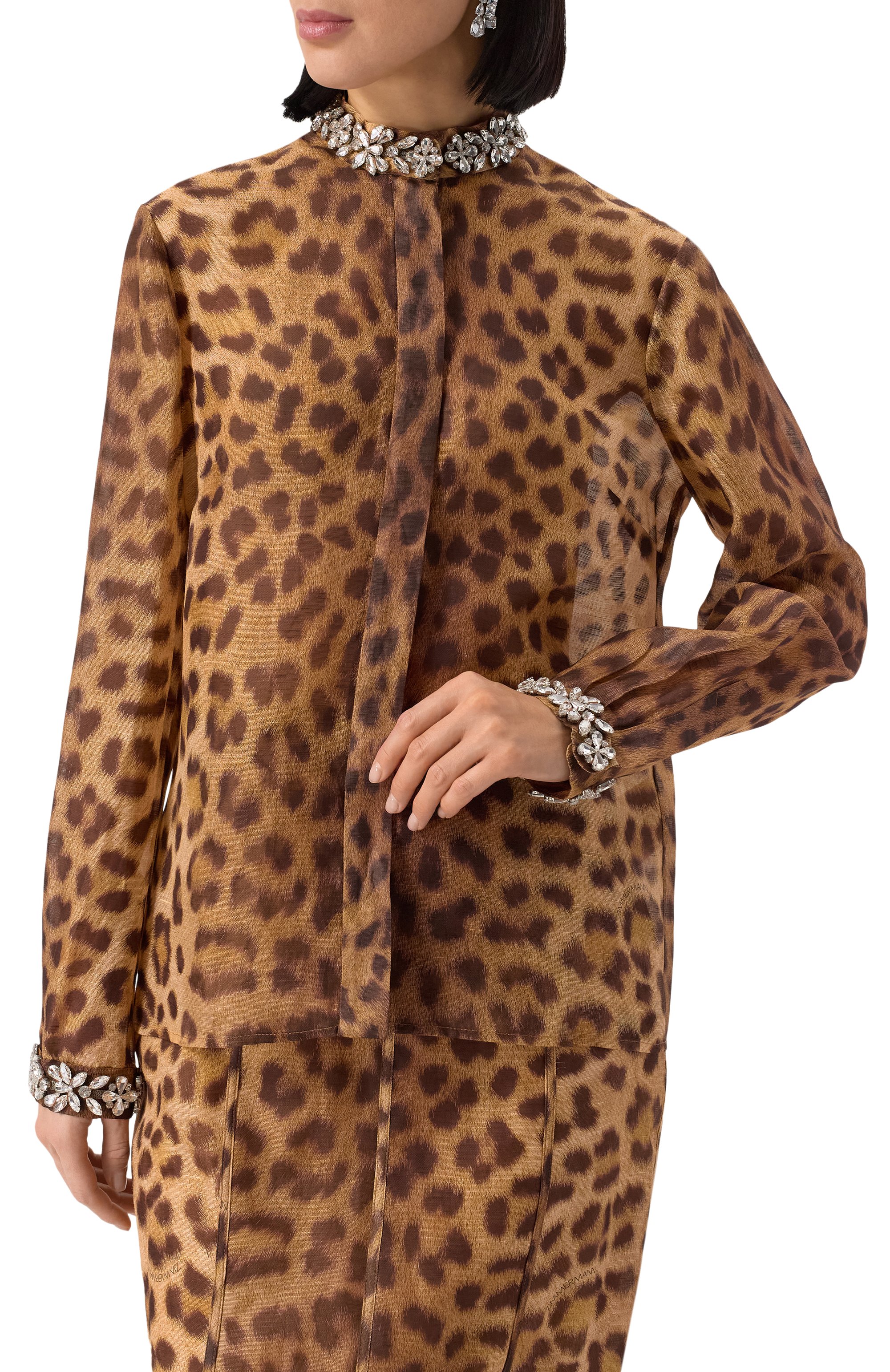 Блузка изо льна и шелка ZIMMERMANN, арт. 2536TR251, фото 3