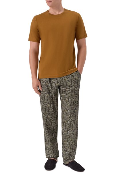 Хлопковые домашние брюки HANRO зеленого цвета по цене 17370 руб., арт. 075216, фото 2 Хлопковые домашние брюки HANRO, арт. 075216, фото 2