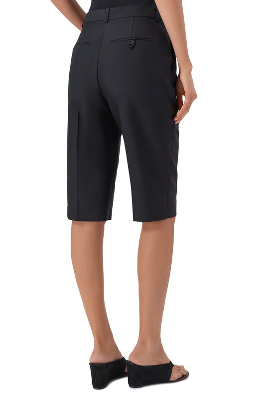 Шорты из шерсти и шелка 12 STOREEZ 137105 Чёрный  137105 Фото 4