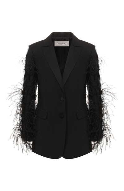 Жакет с отделкой перьями VALENTINO, арт. TB3CE1S554S, фото 1