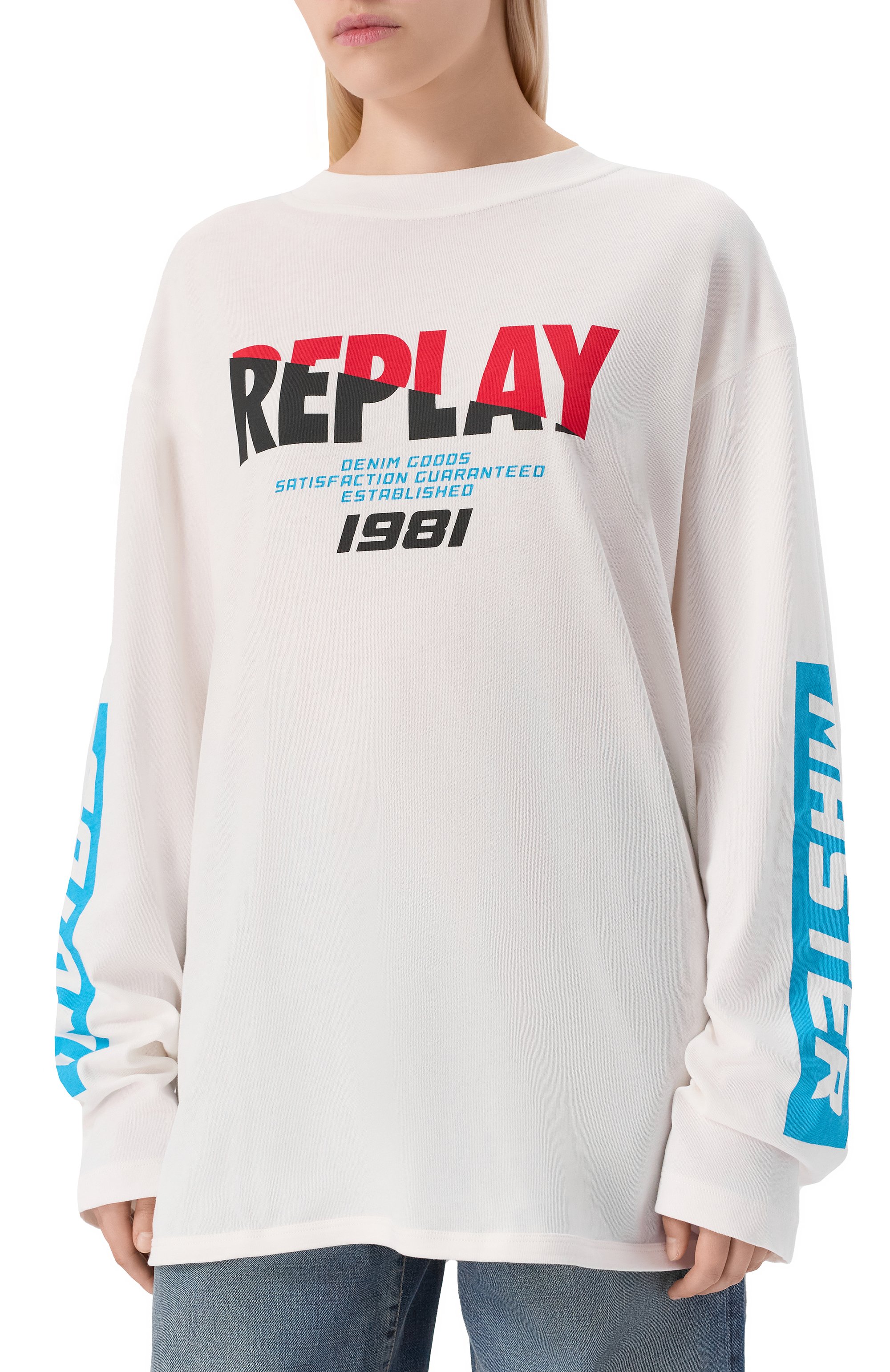 Хлопковый лонгслив REPLAY, арт. W3450 .000.23792P, фото 3