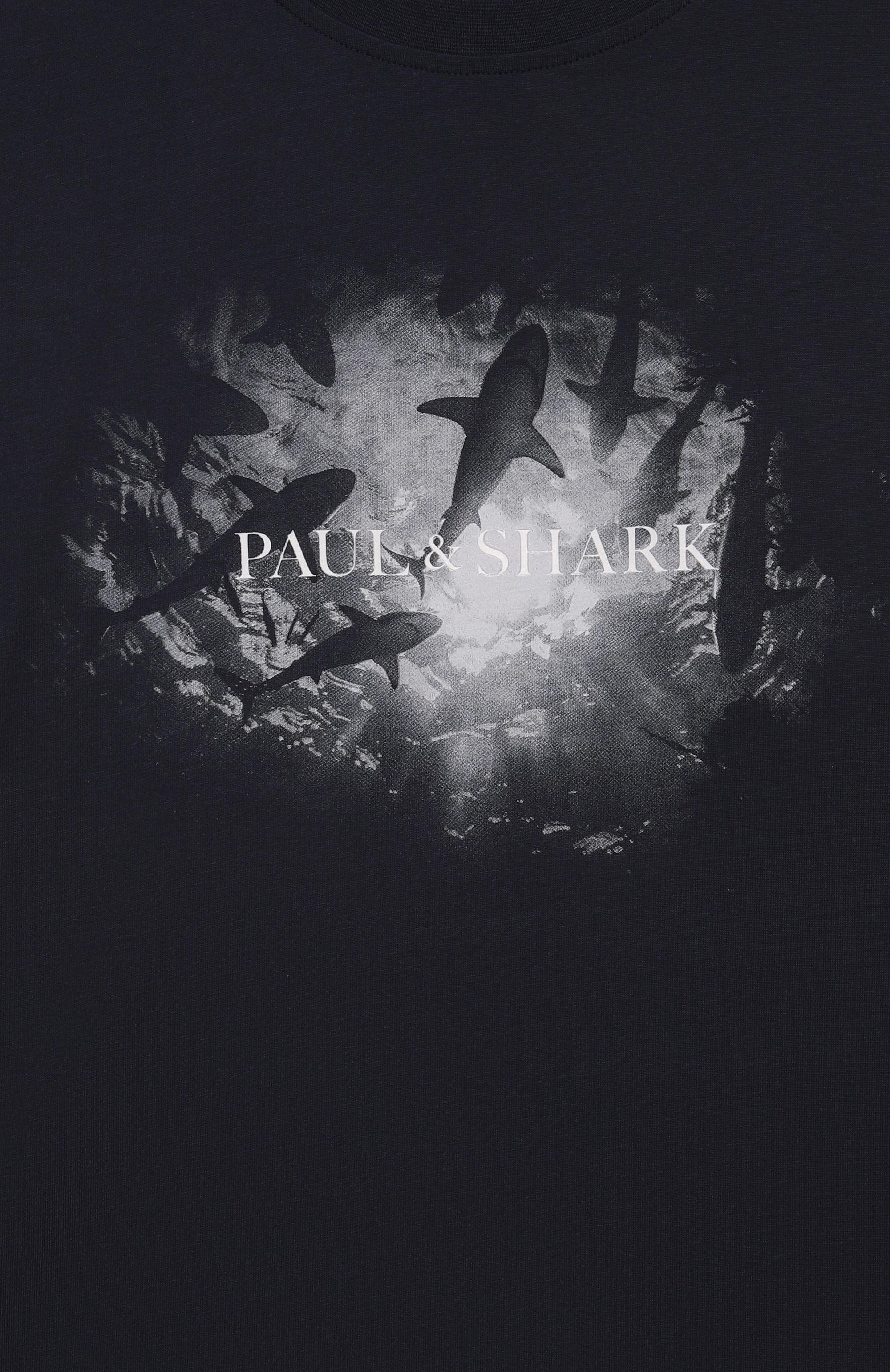 Хлопковая футболка PAUL & SHARK JUNIOR, арт. WMM00G/LAA53/6A-8A, фото 3