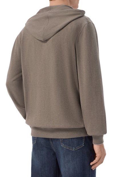 Кашемировый кардиган BRUNELLO CUCINELLI хаки цвета по цене 338500 руб., арт. M2223246G, фото 4 Кашемировый кардиган BRUNELLO CUCINELLI, арт. M2223246G, фото 4