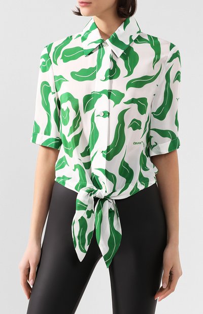 Рубашка из смеси вискозы и шелка OFF-WHITE, арт. 0WGA069R20H150900140, фото 3