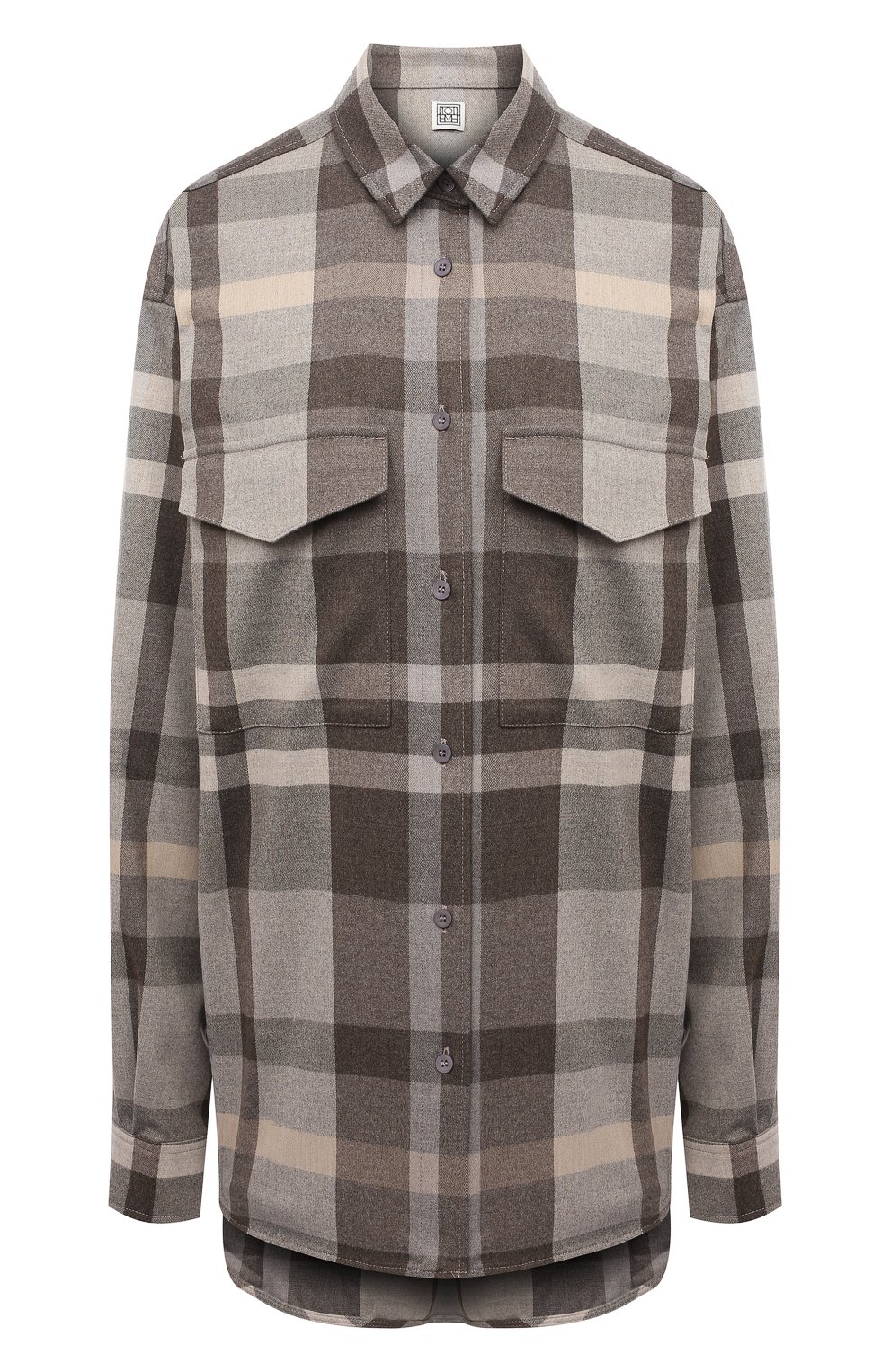 Рубашка TOTEME бежевого цвета по цене 45400 руб., арт. 221-729-712, фото 1 Рубашка TOTEME, арт. 221-729-712, фото 1