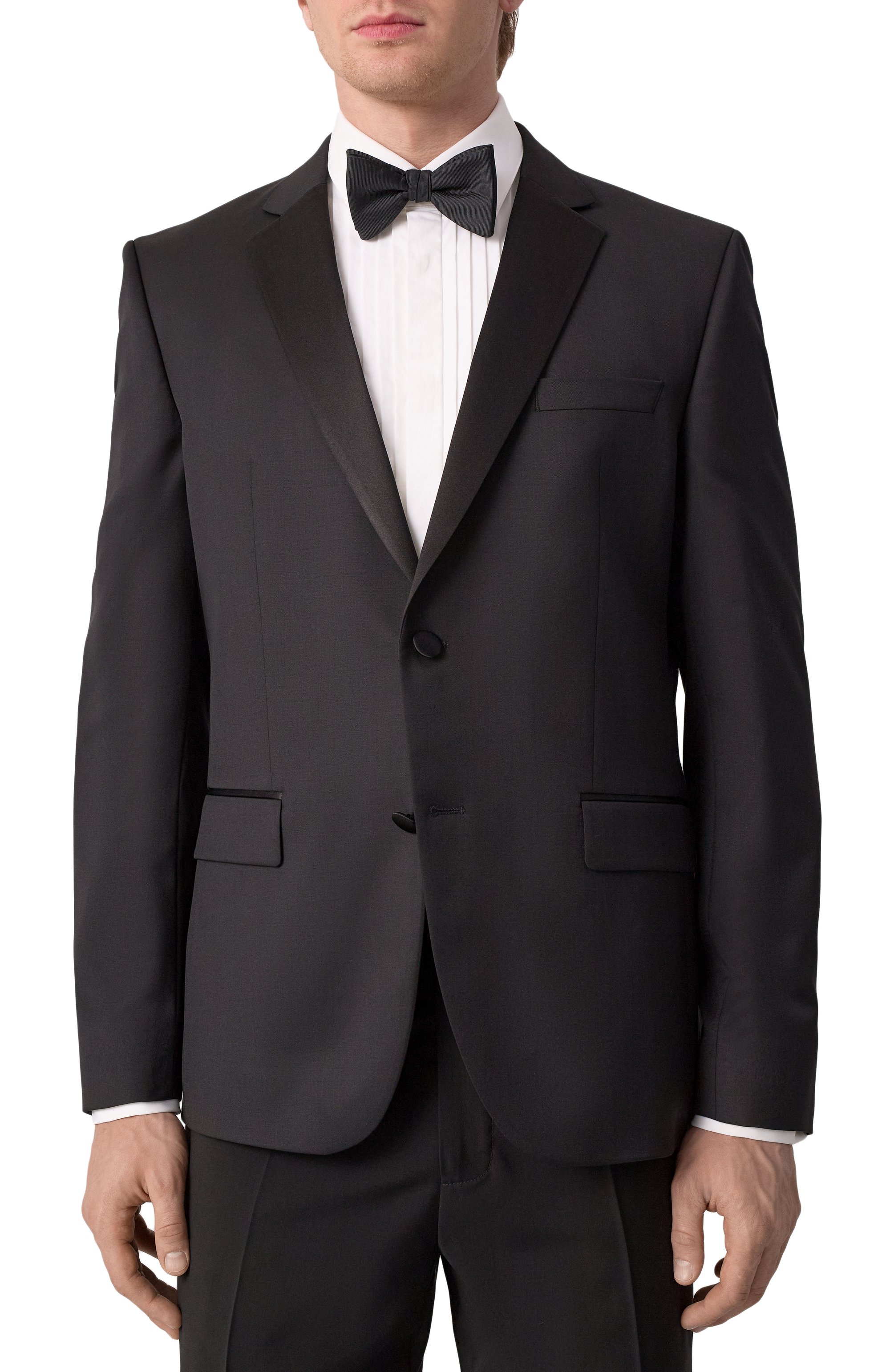 Шерстяной смокинг BOSS черного цвета по цене 82950 руб., арт. 50469191, фото 3 Шерстяной смокинг BOSS, арт. 50469191, фото 3