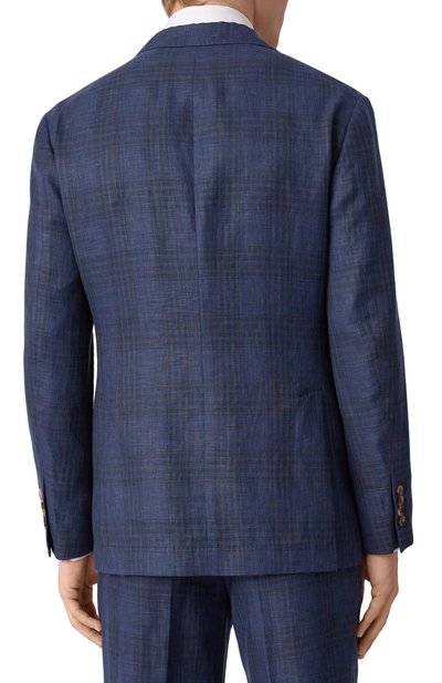 Костюм из шерсти и льна BRUNELLO CUCINELLI темно-синего цвета по цене 721500 руб., арт. MR486LDWH, фото 5 Костюм из шерсти и льна BRUNELLO CUCINELLI, арт. MR486LDWH, фото 5