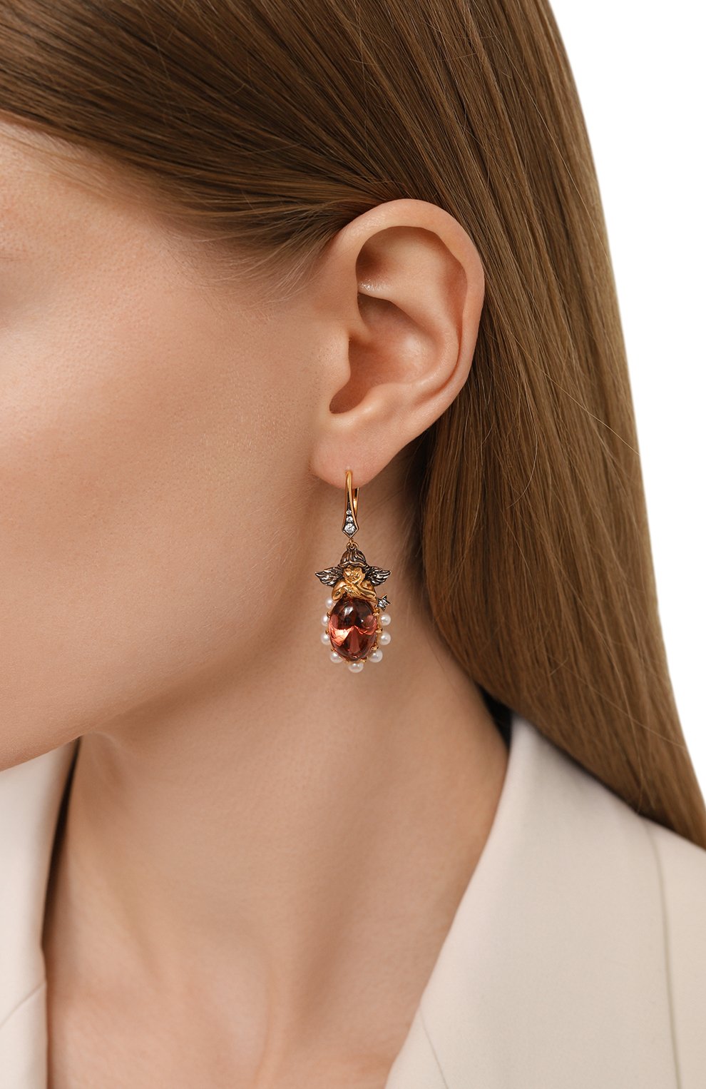 Серьги cupids QUEENSBEE разноцветного цвета по цене 97020 руб., арт. 202358, фото 2 Серьги cupids QUEENSBEE, арт. 202358, фото 2