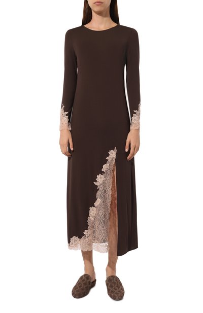 Сорочка GIANANTONIO PALADINI коричневого цвета по цене 43950 руб., арт. AC08/L, фото 3 Сорочка GIANANTONIO PALADINI, арт. AC08/L, фото 3