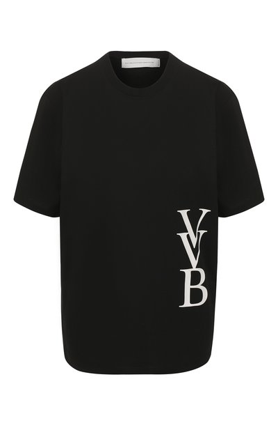 Женская хлопковая футболка VICTORIA, VICTORIA BECKHAM, арт. 2120JTS000839A