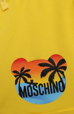 Детские хлопковые шорты MOSCHINO желтого цвета, арт. HDQ01H/LDA13/4-8 | Фото 3 (Случай: Повседневный; Материал сплава: Проставлено; Нос: Не проставлено; Материал внешний: Хлопок; Ростовка одежда: 4 года | 104 см, 5 лет | 110 см, 6 лет | 116 см, 8 лет | 128 см)