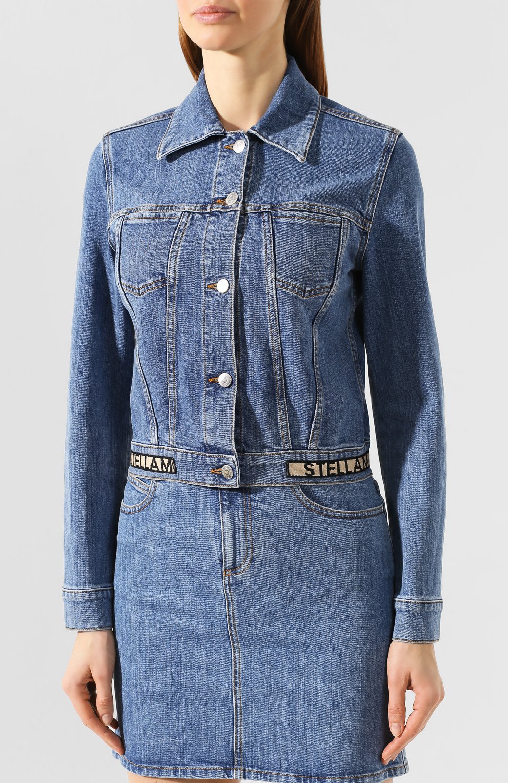 Джинсовая куртка STELLA MCCARTNEY синего цвета по цене 75550 руб., арт. 600260/SNH59, фото 3 Джинсовая куртка STELLA MCCARTNEY, арт. 600260/SNH59, фото 3