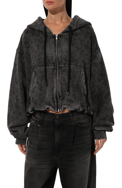 Хлопковая толстовка R13 серого цвета по цене 65300 руб., арт. R13WK216-K0010, фото 3 Хлопковая толстовка R13, арт. R13WK216-K0010, фото 3