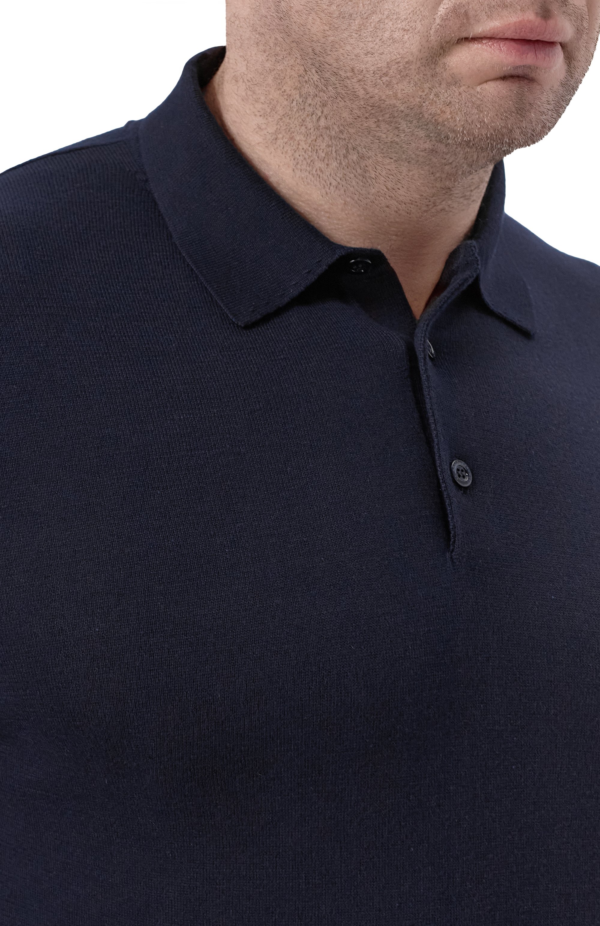 Хлопковое поло IL BORGO CASHMERE темно-синего цвета по цене 88500 руб., арт. MS60-1302-M0DG0B//MTM, фото 5 Хлопковое поло IL BORGO CASHMERE, арт. MS60-1302-M0DG0B//MTM, фото 5