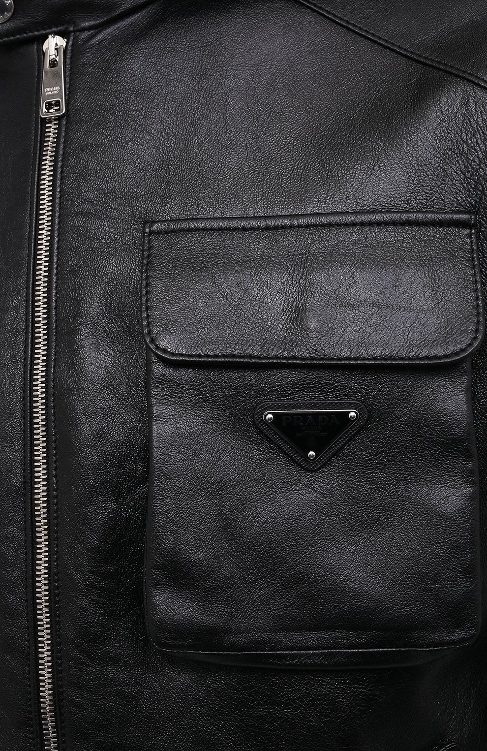 Кожаная куртка PRADA, арт. UPW407-1ZFE-F0002, фото 5