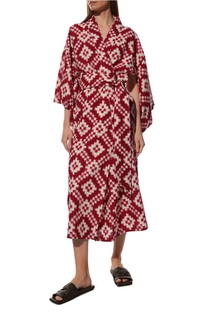 Хлопковое кимоно KLEED LOUNGEWEAR, арт. M0MBASA RED KIM0N0, фото 3