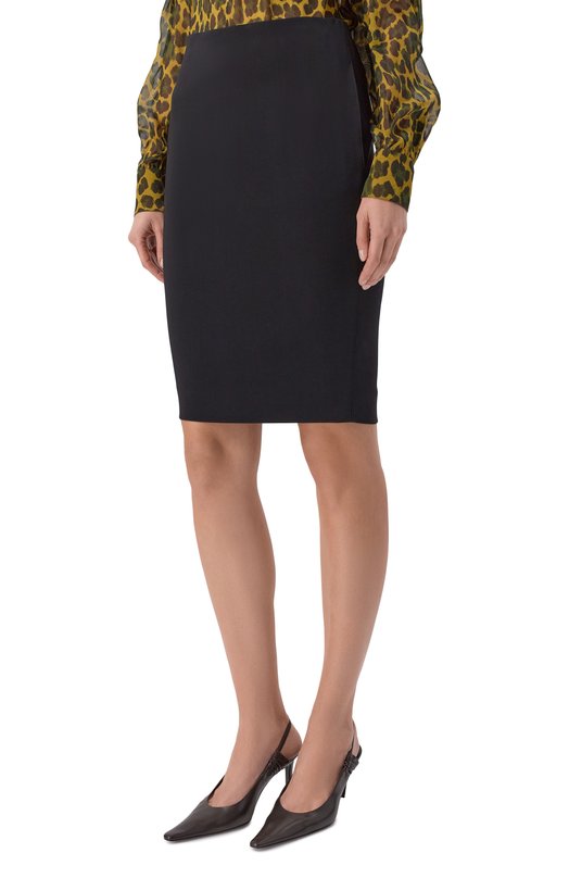 Юбка из вискозы Saint Laurent 852654/Y5J19 Чёрный  852654/Y5J19 Фото 3