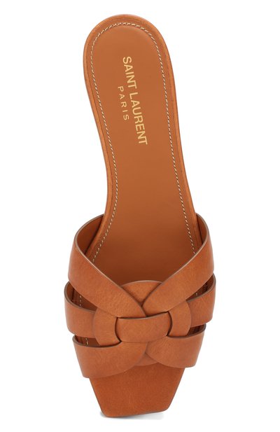 Кожаные шлепанцы nu pieds SAINT LAURENT, арт. 571952/BDA00, фото 5