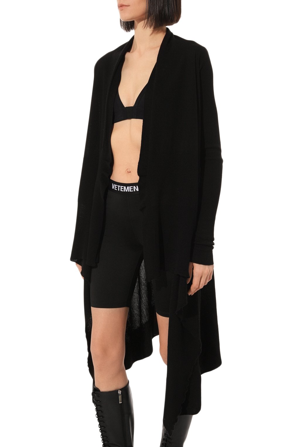 Шерстяной кардиган RICK OWENS черного цвета по цене 71850 руб., арт. RP01C5643/M, фото 3 Шерстяной кардиган RICK OWENS, арт. RP01C5643/M, фото 3
