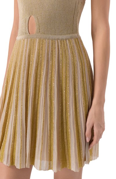 Платье из вискозы MISSONI бежевого цвета по цене 184500 руб., арт. DS26SG1Z/BK01GH, фото 4 Платье из вискозы MISSONI, арт. DS26SG1Z/BK01GH, фото 4