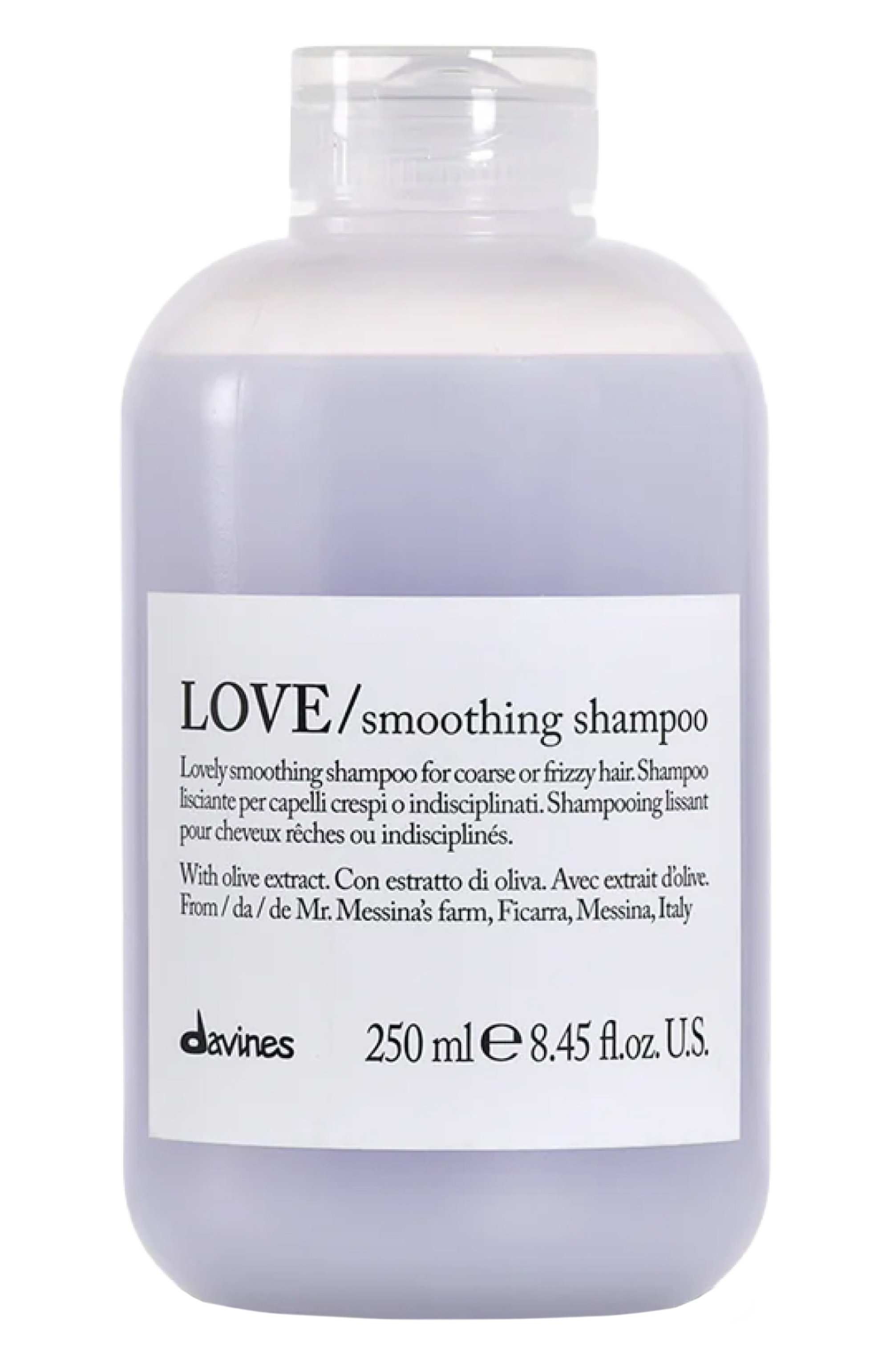 Шампунь для разглаживания завитка love smoothing (250ml) DAVINES бесцветного цвета по цене 3740 руб., арт. 75586, фото 1 Шампунь для разглаживания завитка love smoothing (250ml) DAVINES, арт. 75586, фото 1
