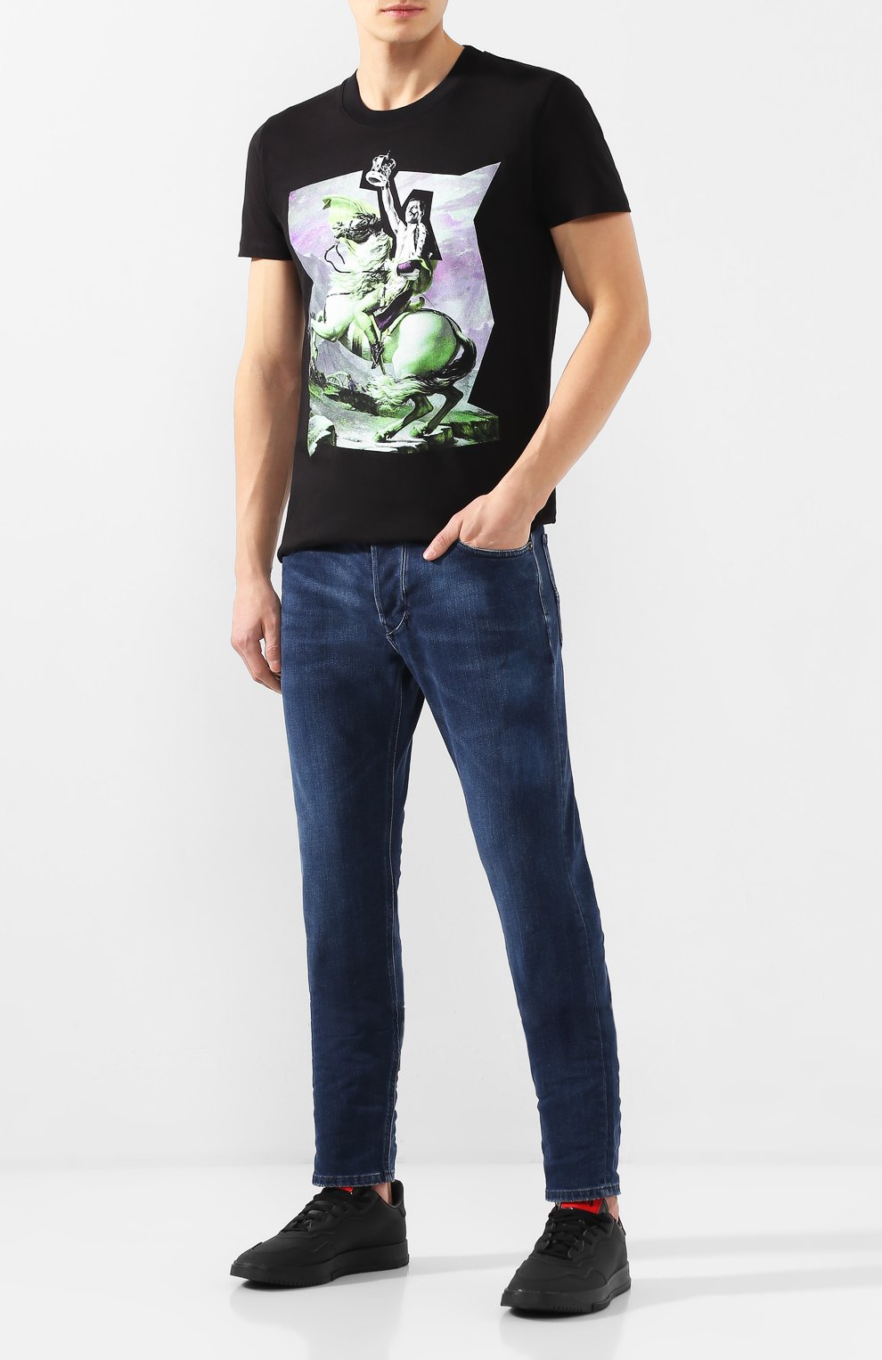 Кожаные кеды adidas x 424 sc premiere ADIDAS черного цвета по цене 14800 руб., арт. EG3729, фото 2 Кожаные кеды adidas x 424 sc premiere ADIDAS, арт. EG3729, фото 2