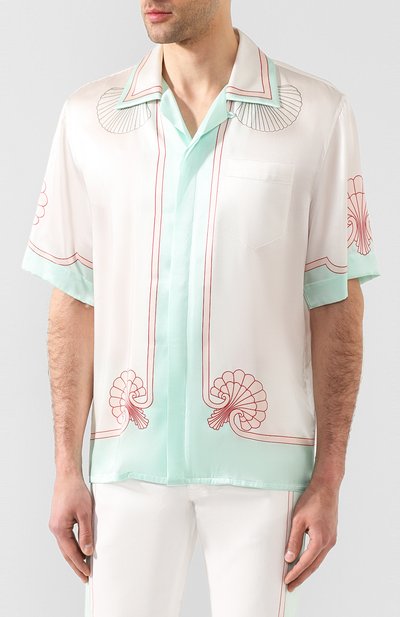 Шелковая рубашка CASABLANCA, арт. MS20-SH-003 SH0RT SLEEVE SHIRT LES C0QUILLAGES, фото 3