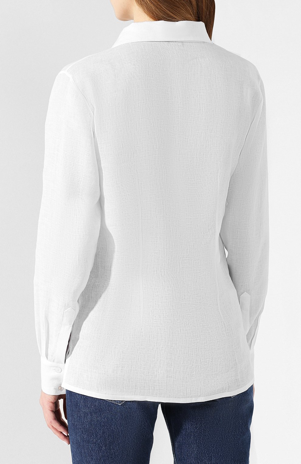 Льняная блузка KITON белого цвета по цене 72600 руб., арт. D47444H06207, фото 4 Льняная блузка KITON, арт. D47444H06207, фото 4