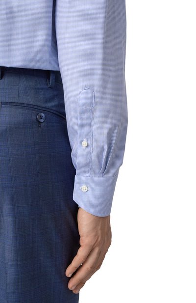 Хлопковая сорочка CANALI синего цвета по цене 36650 руб., арт. CCL7098/GD03461, фото 5 Хлопковая сорочка CANALI, арт. CCL7098/GD03461, фото 5