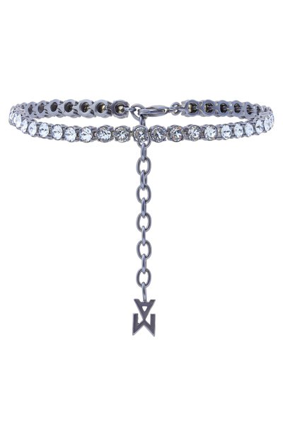 Анклет tennis AMINA MUADDI, арт. TENNIS ANKLET/CRYSTALS CHR0ME BASE