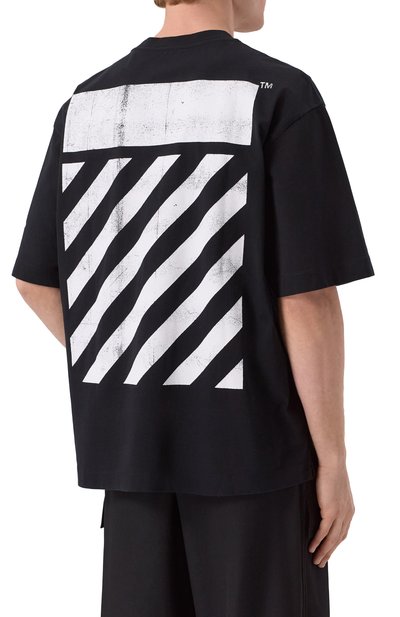 Хлопковая футболка OFF-WHITE, арт. 0MAA120F25JER00L, фото 4