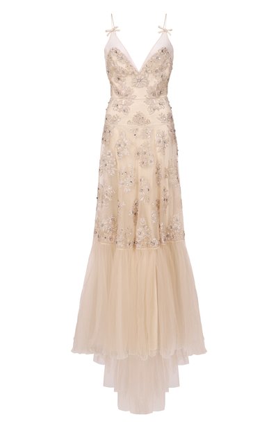 Женское платье с отделкой пайетками и стразами VALENTINO, арт. 8B3VDMK0/1ED