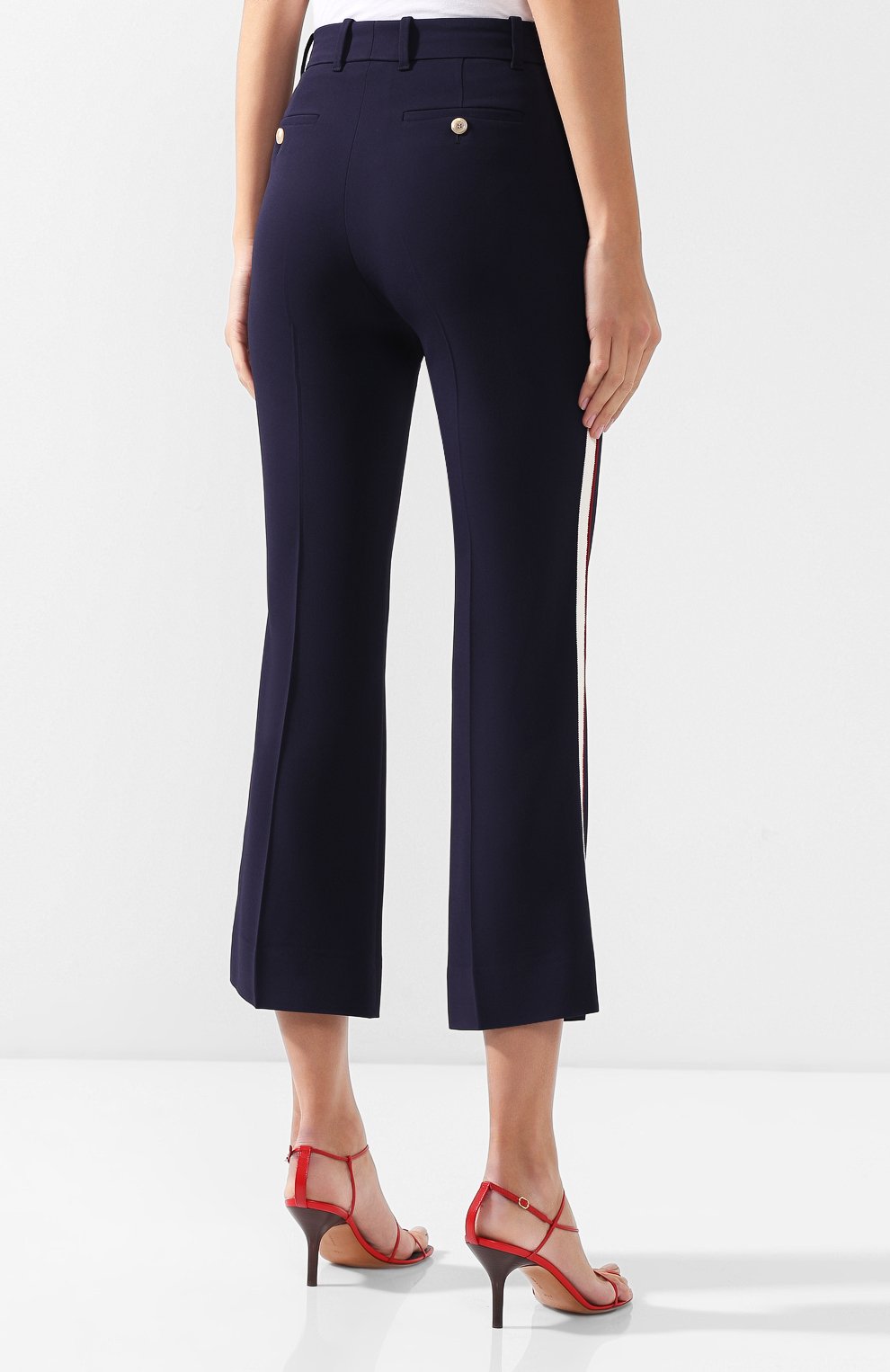 Укороченные брюки из хлопка GUCCI, арт. 524709/ZKR01, фото 4