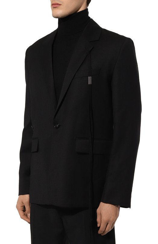 Шерстяной пиджак Ann Demeulemeester 2402-M-JA10-FA515-099 Чёрный  2402-M-JA10-FA515-099 Фото 3
