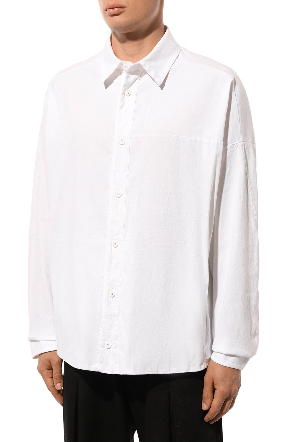 Рубашка из хлопка и льна TRANSIT белого цвета по цене 31950 руб., арт. CFUTRYU301, фото 3 Рубашка из хлопка и льна TRANSIT, арт. CFUTRYU301, фото 3