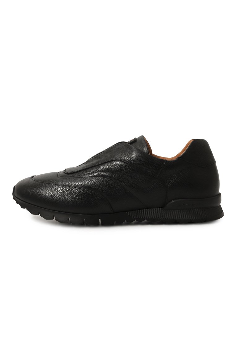 Мужские кожаные кроссовки KITON черного цвета, арт. USSA107N0109803 | Фото 4 (Региональные ограничения белый список (Axapta Mercury): Не проставлено; Нос: Не проставлено; Стили: Классический; Материал утеплителя: Без утеплителя; Материал внешний: Натуральная кожа; Материал внутренний: Натуральная кожа; Подошва: Плоская; Кросс-КТ: Низкие)