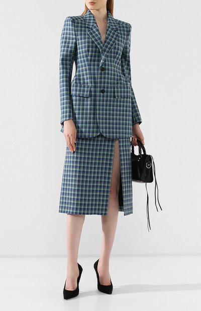 Шерстяной жакет BALENCIAGA голубого цвета по цене 170500 руб., арт. 571278/TCU11, фото 2 Шерстяной жакет BALENCIAGA, арт. 571278/TCU11, фото 2